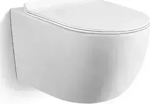 Унитаз подвесной Black&amp;amp;White Black&White Universe безободковый, с сиденьем микролифт W-701 (701W00)