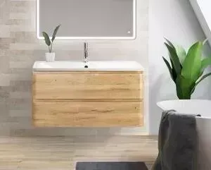 Тумба под раковину BELBANGO Albano 100 rovere rustico (ALBANO-1000-2C-SO-RR)