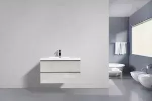 Тумба с раковиной BELBANGO с luce 100 stucco cemento leggero (LUCE-1000-2C-SO-ST, BB1000AB)