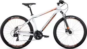 Велосипед FORWARD APACHE 27,5 3.0 disc (27,5" 21 ск. рост 21") 2019-2020, белый/оранжевый, RBKW0M67Q044