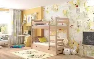 Детская двухъярусная кровать Miella Happiness 90x195 натуральный