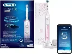 Электрическая зубная щетка Oral-B Genius X 20000N Sensi D706.515.6X розовый/белый