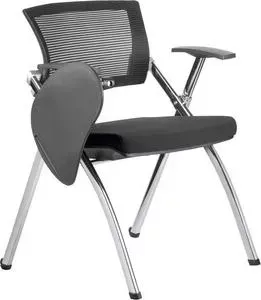 Кресло Riva Chair RCH 462TEC черное складное хром с пюпитром