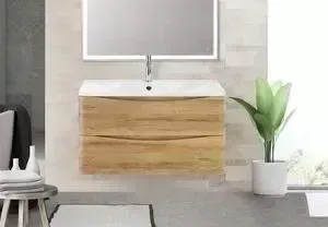Тумба с раковиной BELBANGO с Acqua 90 rovere rustico (ACQUA-900-2C-SO-RR, BB900/455-LV-MR-ALR)