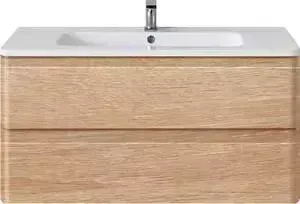 Тумба с раковиной Vincea с Alba W.Oak 100x50 см, дуб (VMC-1A100WO, VCB-1RA100W)