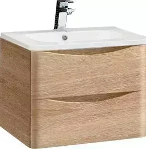 Тумба с раковиной Vincea с Roberta W.Oak 60x45 см, дуб (VMC-1R600WO, VCB-1RA600W)