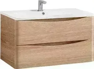Тумба с раковиной Vincea с Roberta W.Oak 80x45 см, дуб (VMC-1R800WO, VCB-1RA800W)