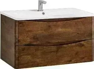Тумба с раковиной Vincea с Roberta R.Wood 80x45 см, венге (VMC-1R800RW, VCB-1RA800W)