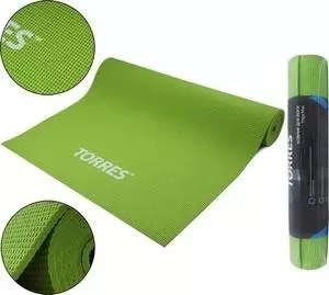 Коврик для йоги TORRES Optima 6, PVC 6 мм, зеленый