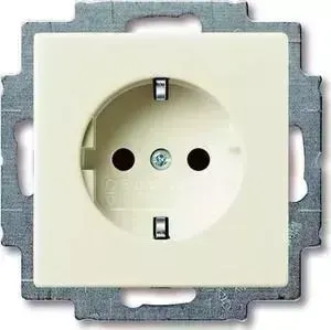 Розетка ABB Basic55 Schuko с/з 16A 250V винтовой зажим слоновая кость