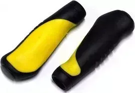 Грипсы JOY KIE MTB HL-GB306 black/yellow 130mm, эргономические, резина, черно/желтые