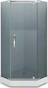 Душевой уголок Alex Baitler 100х100 с поддоном, тонированный, хром (AB 245-100, AB10017V-1)