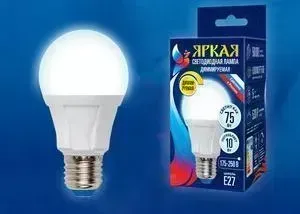 Светодиодная диммируемая лампа UNIEL LED-A60 10W/4000K/E27/FR/DIM PLP01WH