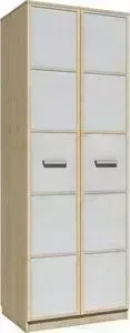 Шкаф для одежды Сильва НМ 013.02-03 фанк клен танзанский/белый