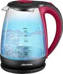 Чайник электрический Аксинья КС-1040 красный с черным