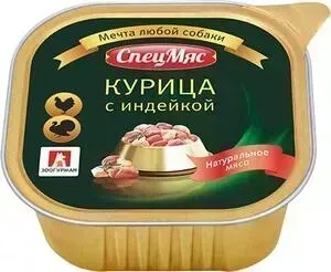 Консервы Зоогурман СпецМяс Курица с индейкой для взрослых собак 300г