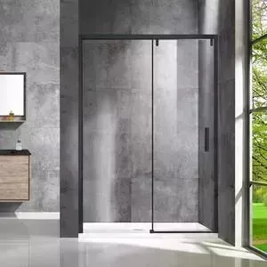 Душевая дверь Vincea Lugano VDS-1L 120x195 профиль черный, стекло прозрачное (VDS-1L120CLB)