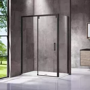 Душевой уголок Vincea Lugano VSR-1L 120x90 профиль черный, стекло прозрачное (VSR-1L9012CLB)