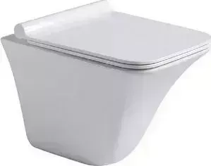 Унитаз подвесной Black&amp;amp;White Black&White Universe безободковый, с сиденьем микролифт W-720 (720W00)