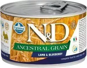 Консервы Farmina ND Adult Dog LG Lamb Blueberry низкозерновой с ягненком и черникой для собак мелких пород 140г