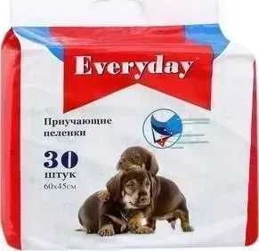Впитывающие пеленки EVERYDAY приучающие гелевые для животных 60х45см 30шт