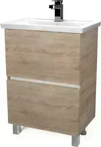 Тумба с раковиной 1Marka с Aris 70Н с ящиками, дуб сонома (4604613340681, 4620008197746)