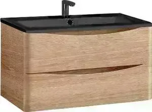 Тумба с раковиной Vincea с Roberta W.Oak 80x45 см, дуб (VMC-1R800WO, VCB-1RA800B)