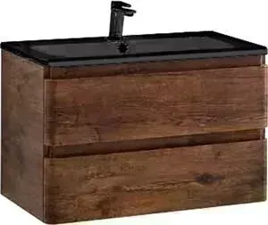 Тумба с раковиной Vincea с Alba R.Wood 80x50 см, венге (VMC-1A800RW, VCB-1RA800B)