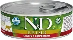 Консервы Farmina N&D Adult Cat GF Chicken & Pomegranate беззерновой с курицей и гранатом для взрослых кошек 80г