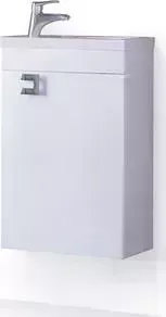 Тумба с раковиной Raval с Kub 40 подвесная, белая (Kub.01.40/P/W, Kub.08.40/W)