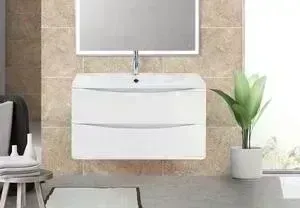 Тумба под раковину BELBANGO Acqua 80 bianco lucido (ACQUA-800-2C-SO-BL)