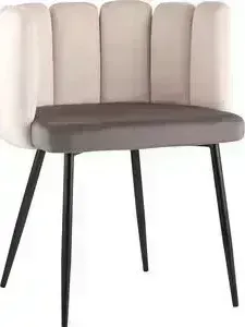 Кресло Stool Group Карнавал вельвет бежевый/темно-серый Carvajal HLR-4/17