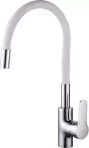 Смеситель для кухни RIVER Lux K013W гибкий излив, белый (10000003151)