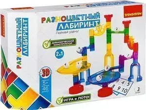 Настольная игра BONDIBON "РАЗНОЦВЕТНЫЙ ЛАБИРИНТ", 46 деталей (ВВ2743 )