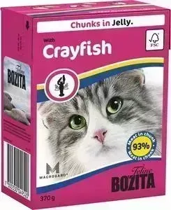 Консервы BOZITA Chunks in Jelly with Crayfish кусочки в желе с лангустом для кошек 370г (4952)