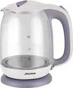 Чайник электрический Аксинья КС-1020 белый с фиолетовым