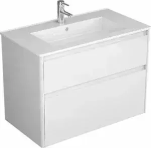 Тумба с раковиной Veneciana с Aventino 85 с двумя ящиками, белая (58504, 4640021062227)