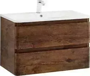Тумба с раковиной Vincea с Alba R.Wood 80x50 см, венге (VMC-1A800RW, VCB-1RA800W)
