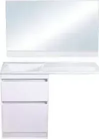 Мебель для ванной Style line Даллас Люкс 120L 3 ящика, напольная, с усиленным кронштейном, белая