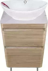 Тумба с раковиной Style line с Атлантика 60 ясень перламутр (2000949233369, 2000949233987, 4620008198989)