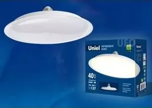 лампа UNIEL Светодиодная светильник LED-U220-40W/4000K/E27/FR PLU01WH