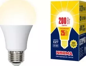 лампа VOLPE Светодиодная LED-A70-25W/3000K/E27/FR/NR