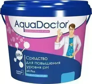 ведро AquaDoctor PH Плюс AQ19393 1кг гранулы для повышения уровня рН воды (pH+)