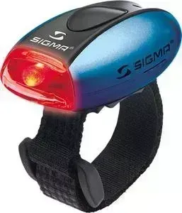 Фонарь велосипедный SIGMA задний MICRO, 17232 синий, 1светод, 2 режима, батарейки в комплекте