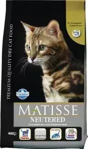 Сухой корм Farmina Matisse Adult Cat Neutered Chicken Rice с курицей и рисом для взрослых кошек 400г