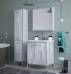 Мебель для ванной Corozo Айрон 70 серая/арт