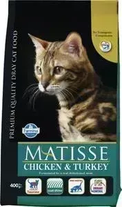 Сухой корм Farmina Matisse Adult Cat Chicken Turkey курицей и индейкой для взрослых кошек 400г