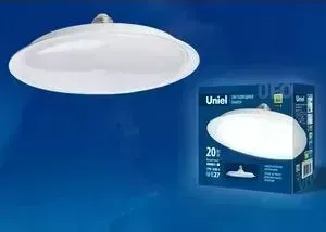 лампа UNIEL Светодиодная светильник LED-U165-20W/4000K/E27/FR PLU01WH