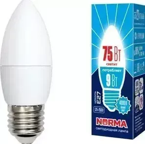 лампа VOLPE Светодиодная LED-C37-9W/NW/E27/FR/NR