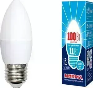 лампа VOLPE Светодиодная LED-C37-11W/NW/E27/FR/NR